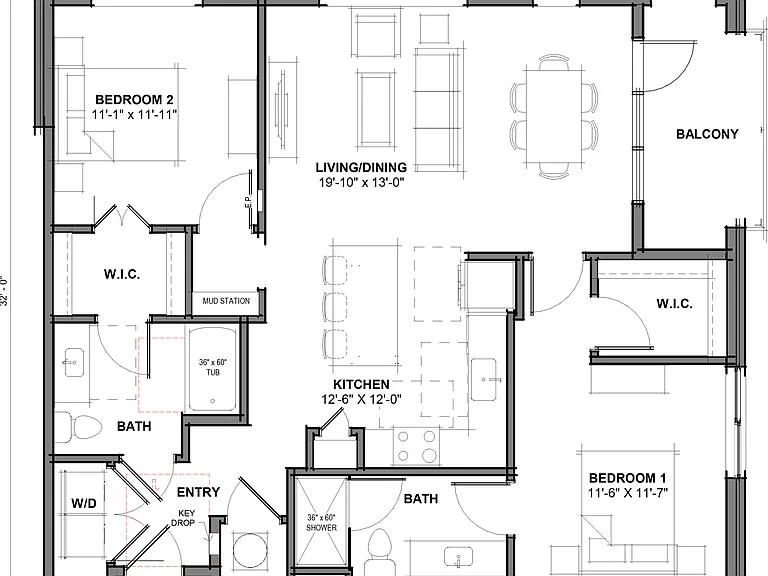 B2 floor plan The Easley
