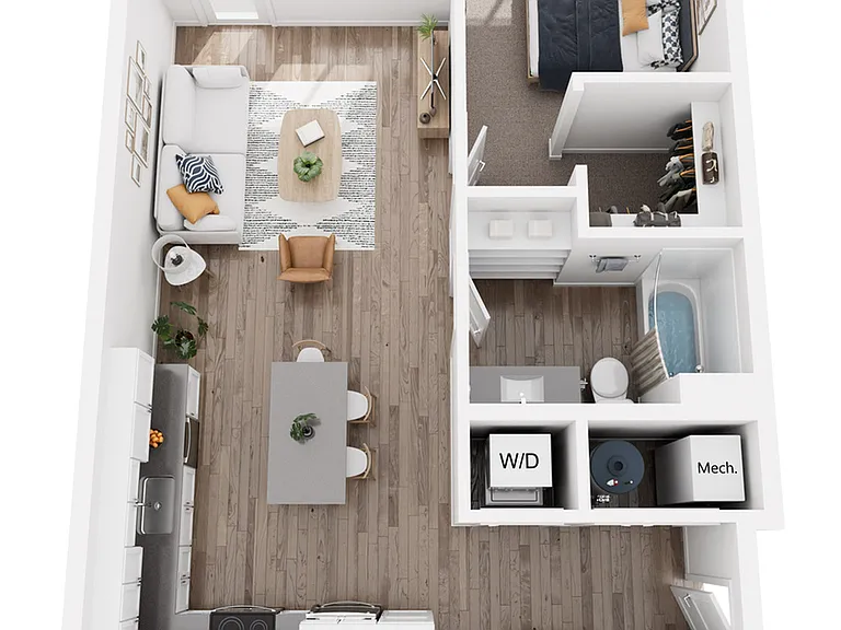 1A-One Bedroom One Bath 695 Square Feet 1A-One Bedroom One Bath 695 Square Feet