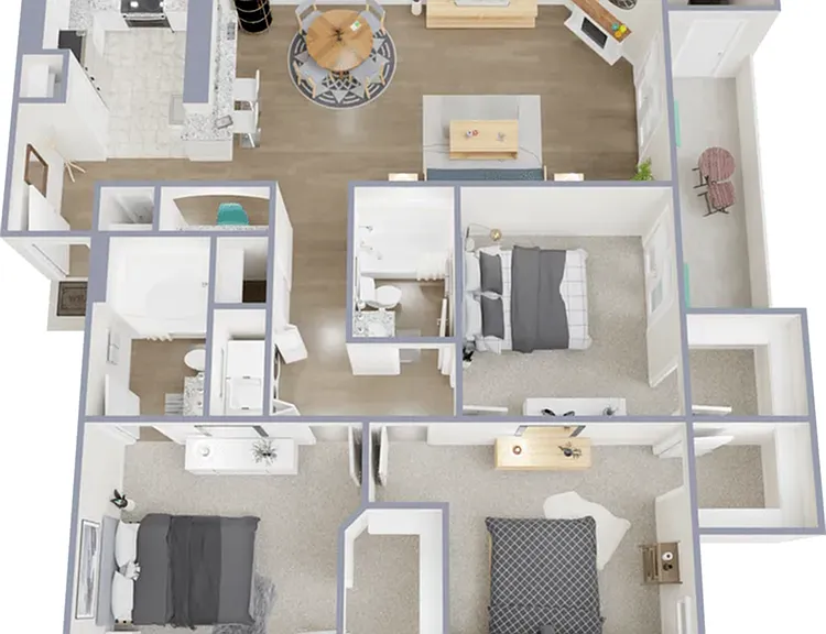 Three bedroom, two bath, 1,300 square foot apartment Three bedroom, two bath, 1,300 square foot apartment