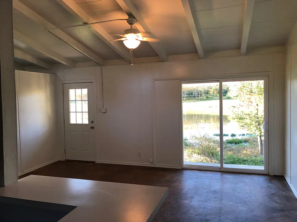 View from kitchen through living room
