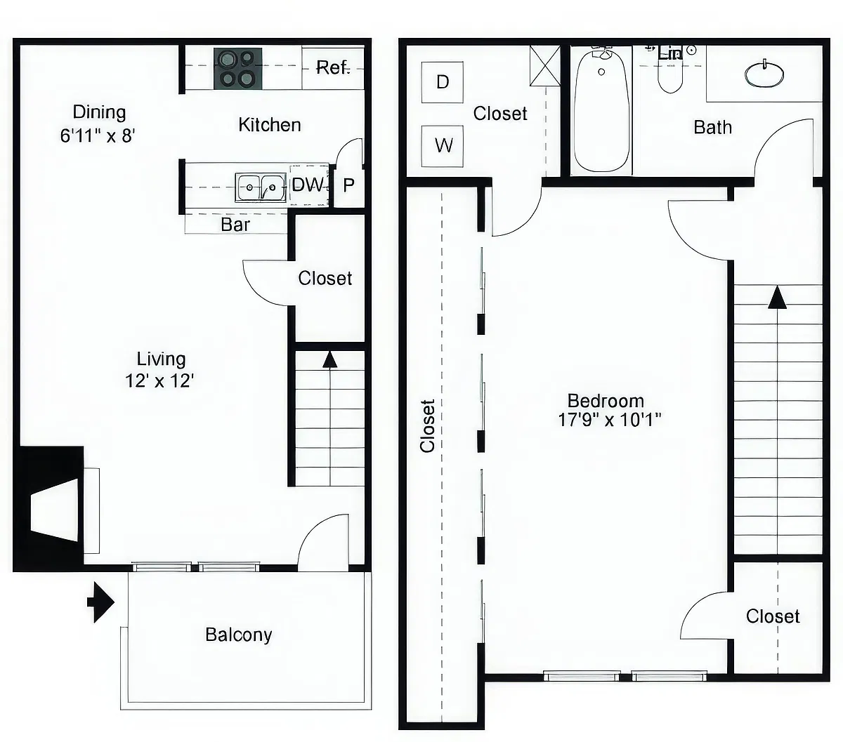 Floor plan 1x1 std