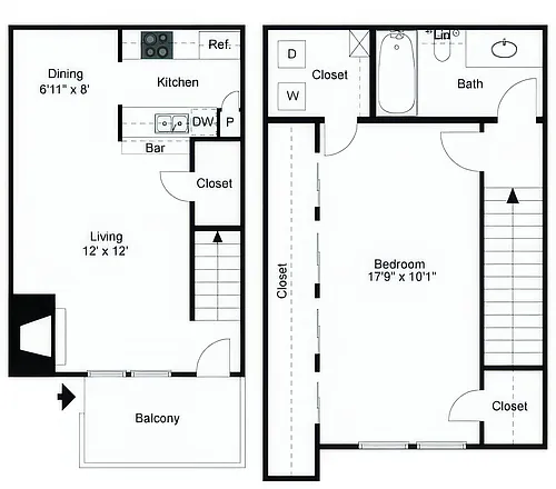 Floor plan 1x1 std