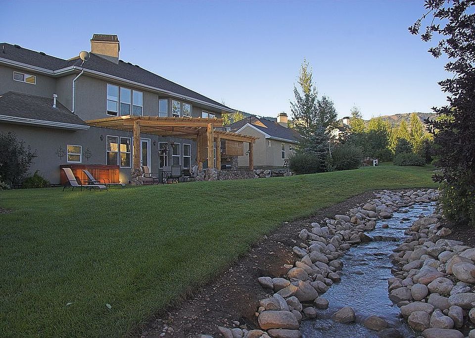 backyard with creek