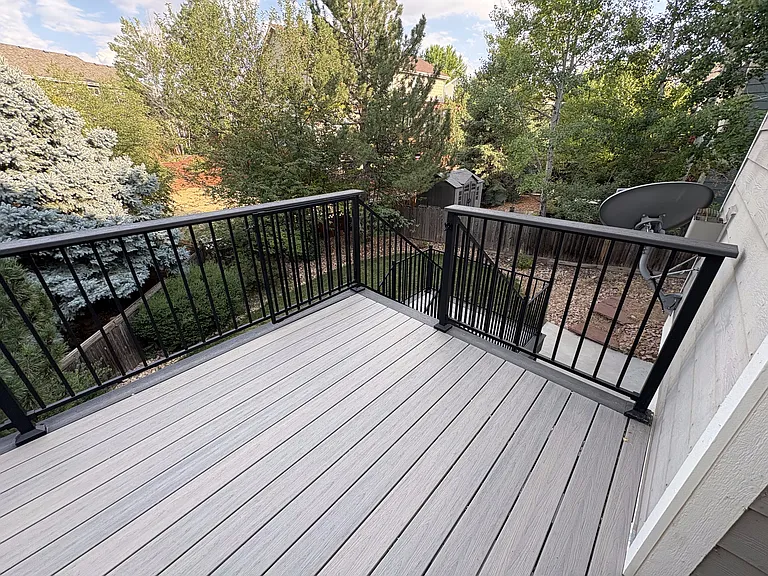 New deck, off of kitchen