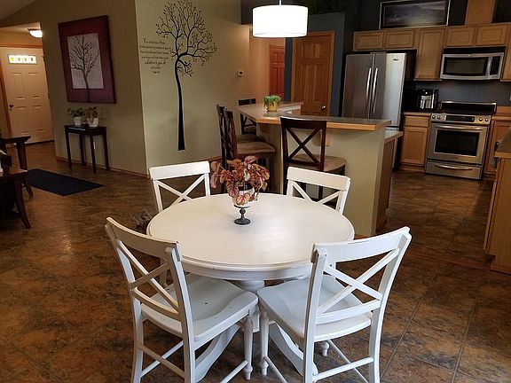 Spacious dining area