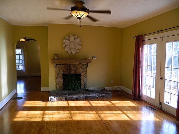 Living room-stone fireplace
