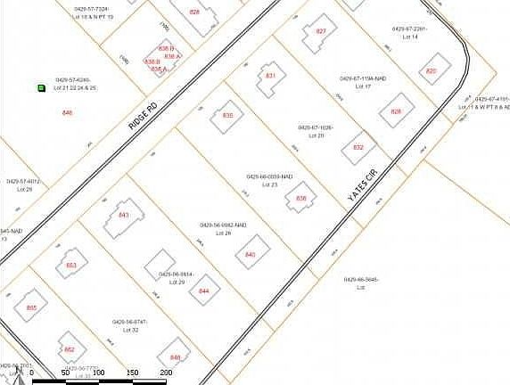 Plat map of double lot
