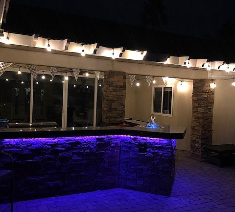 bar and grill back yard