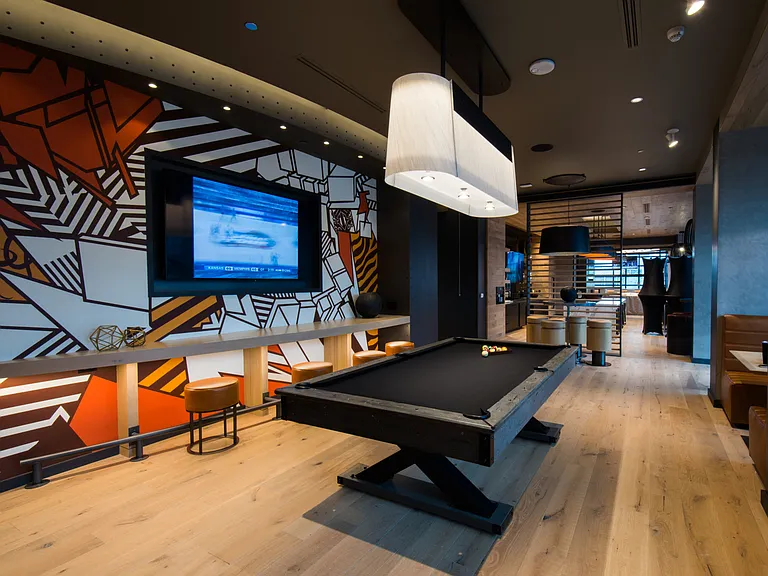 Billiards Lounge and Social Parlor at Two Light Luxury Apartments