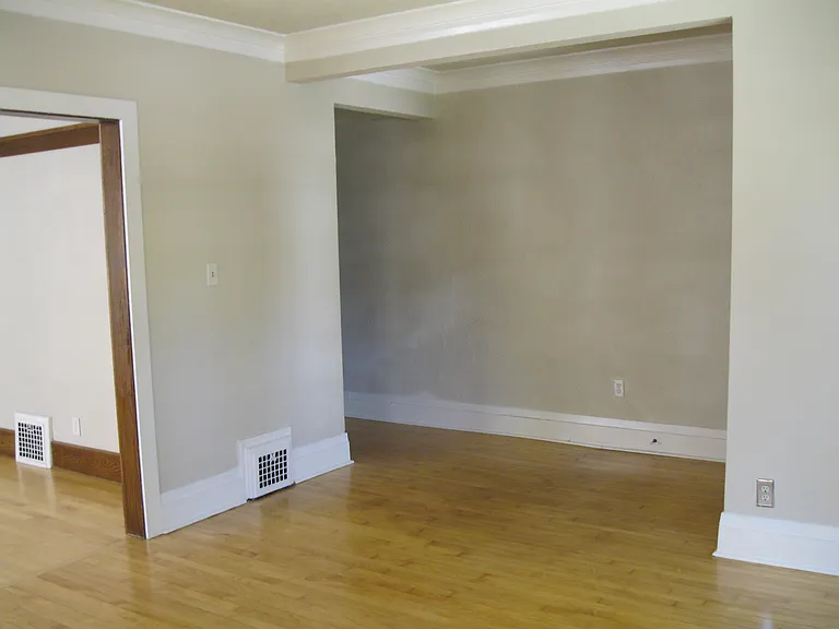 Front entrance into living room.