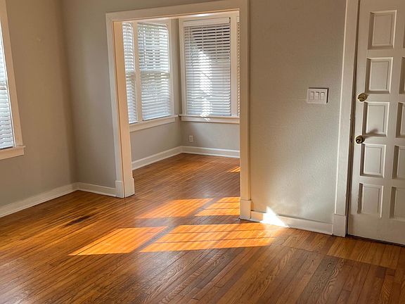 Living room with new ceiling fan.