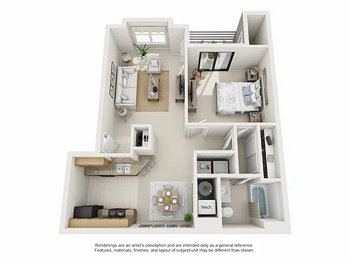 Floor plan One Bedroom