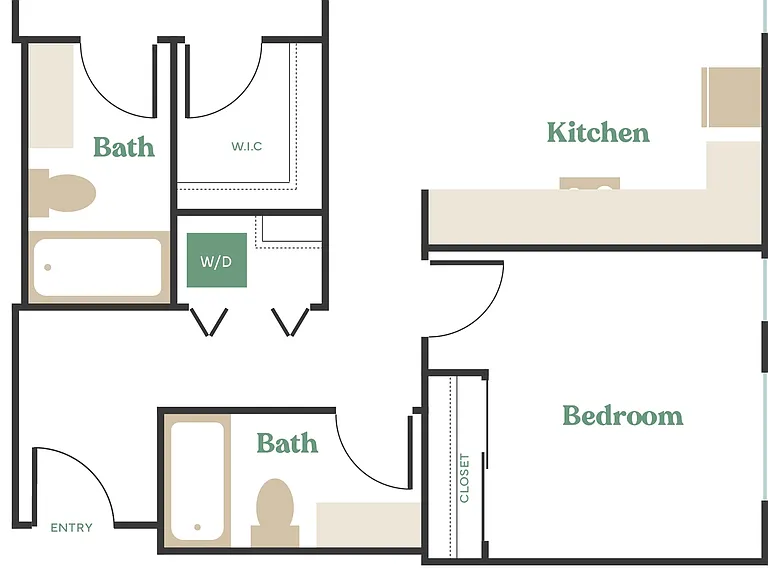 Fully Furnished 2 Bed, 2 Bath - Apt E Fully Furnished 2 Bed, 2 Bath - Apt E