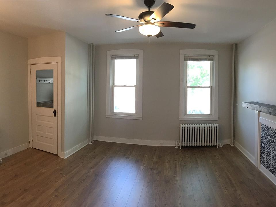 Entry door in living room
