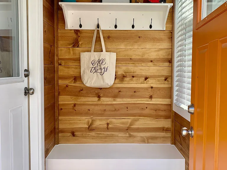Mudroom at the back door