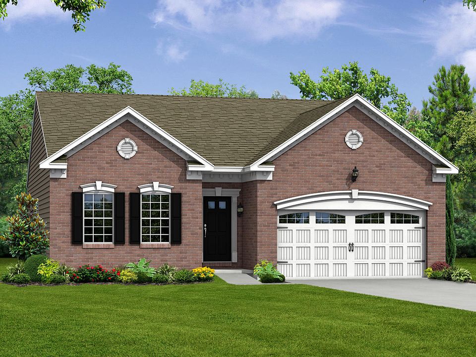 Elevation B Opt Brick Front and Garage Door