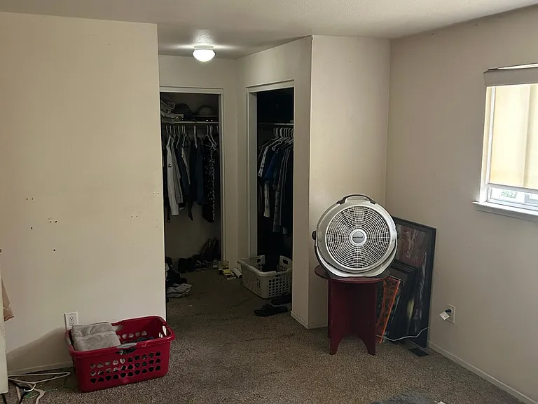 Master bedroom. 2 large closets and master bathroom