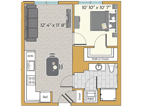 Floor plan 1 Bedroom