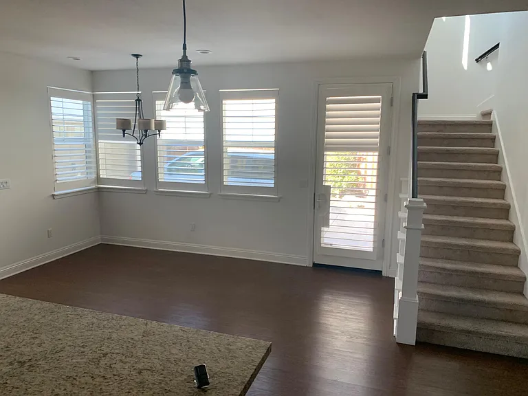 Dining area of kitchen looking out to driveway/carport