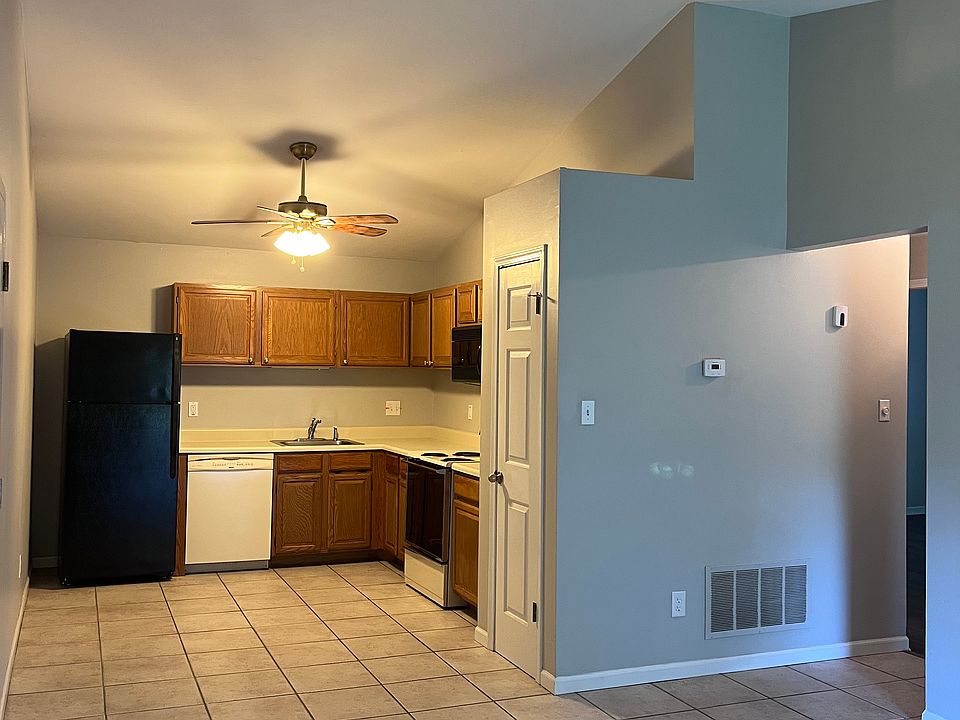 Vaulted ceilings make the space feel larger. No one above.