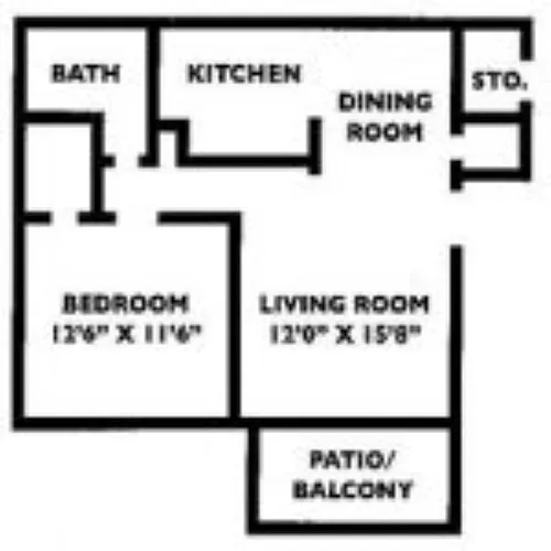 Floor plan One Bed