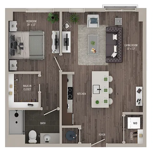 Floor plan Library Park III | A15