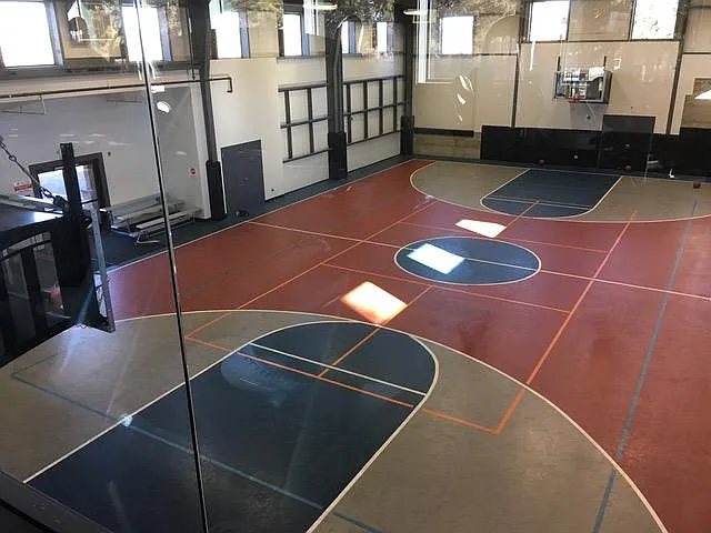 Indoor gym for basketball, volley ball and pickleball.