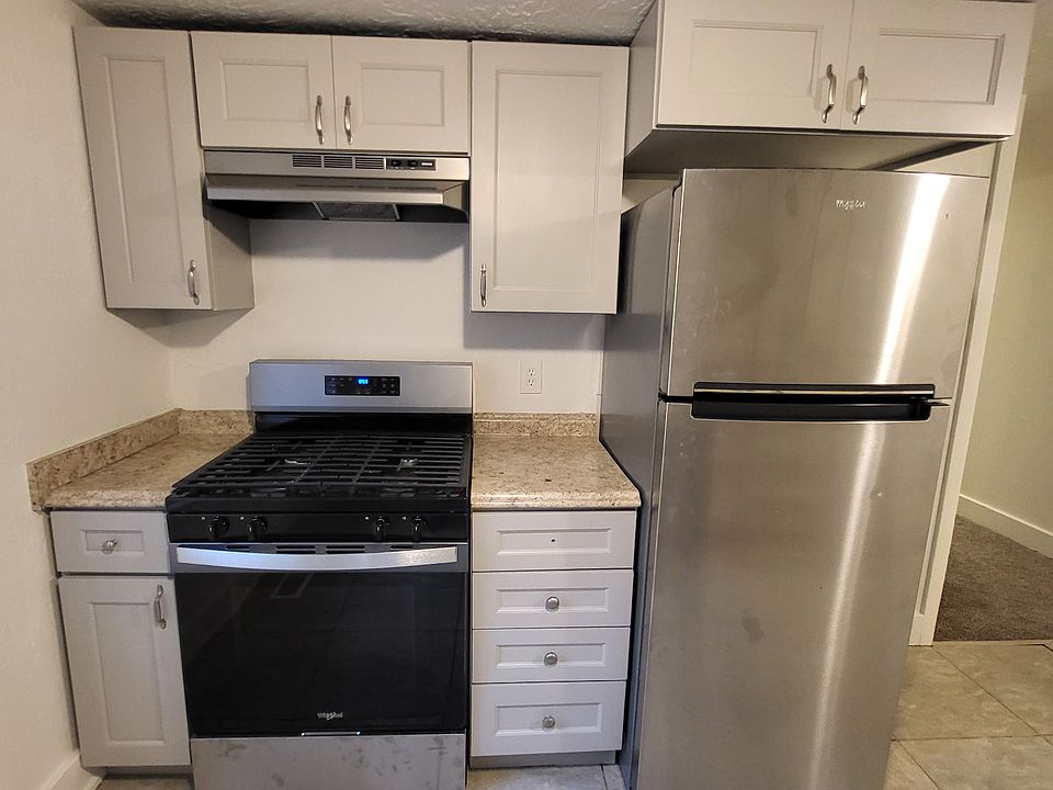 New stainless gas oven and refrigerator