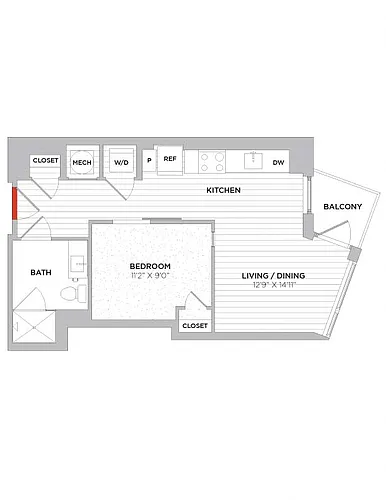 Floor plan Studio-S05 East