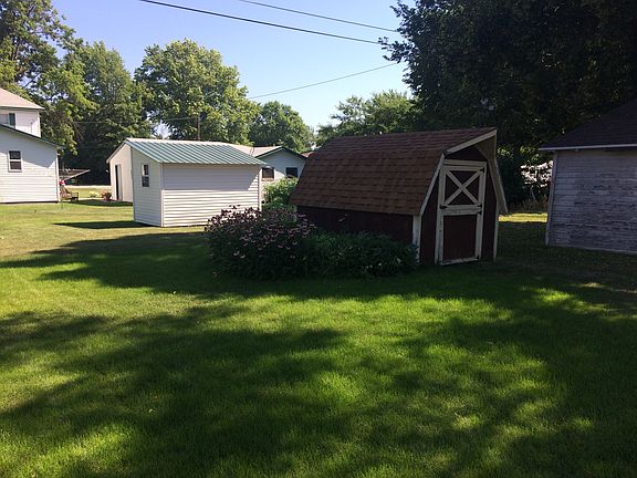 Storage shed in backyard 