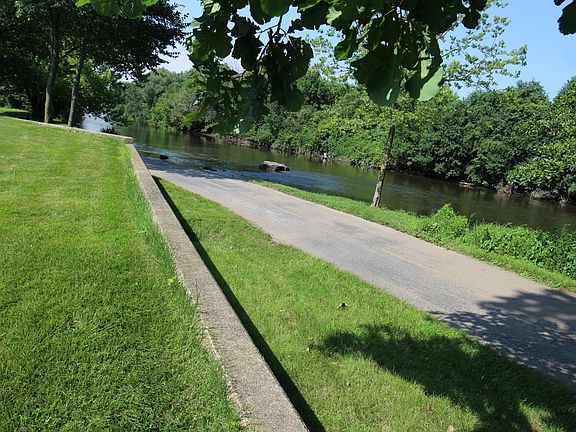 River path just steps away.