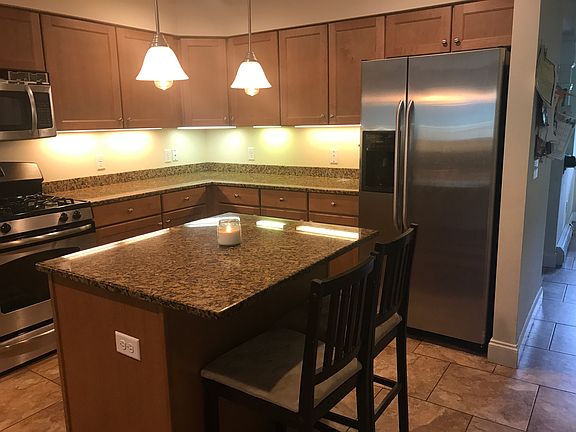 Kitchen with island and open concept