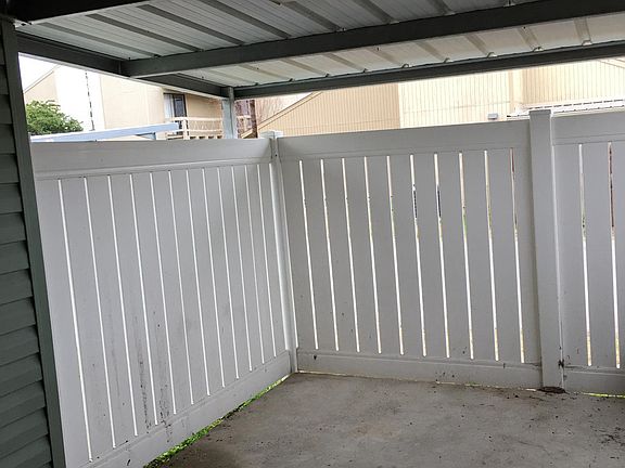 Front door covered and parking covered.