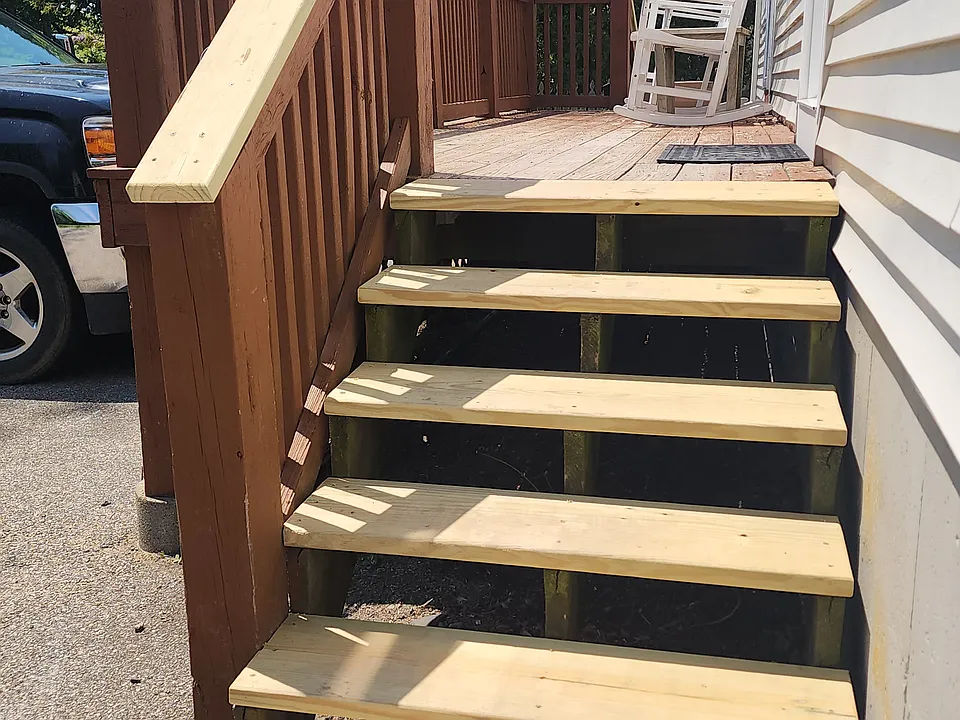 front entrance and deck
