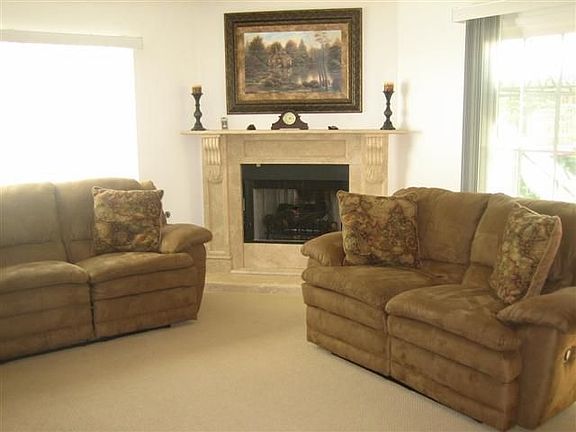 Spacious, cozy family room w/ custom fireplace