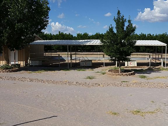 3 horse stalls, each with fr
