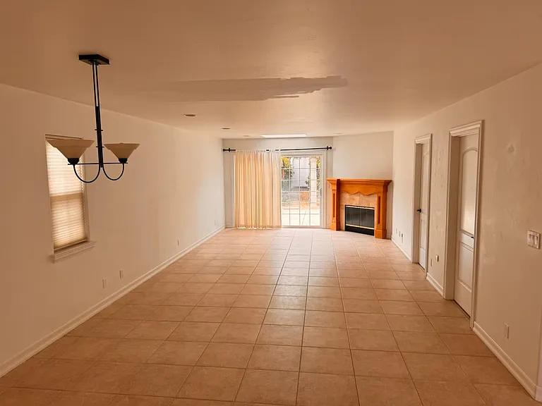 Dining room looking towards family room and backyard