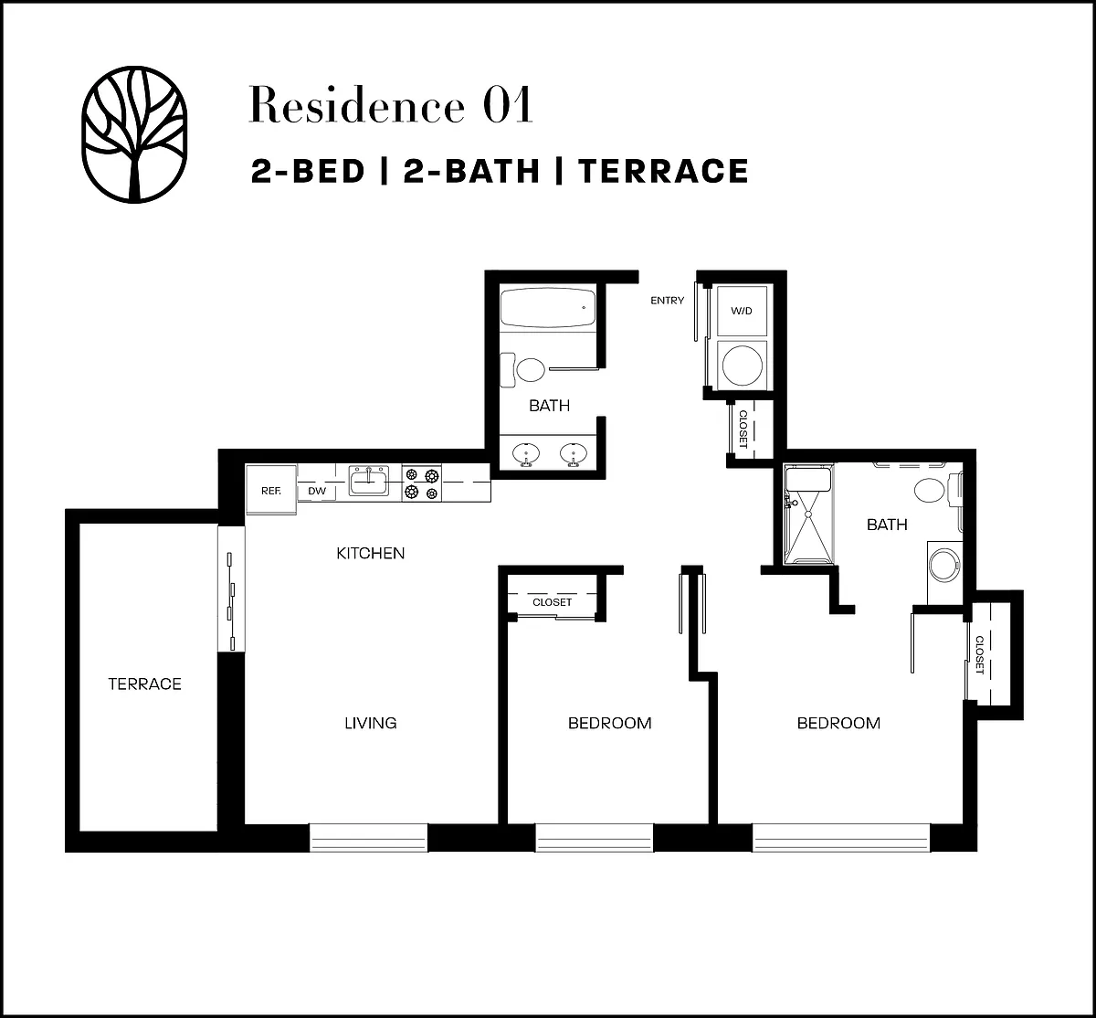 Floor plan Two Bedroom