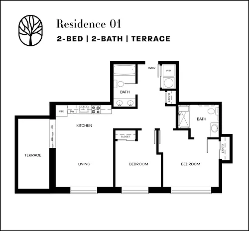 Floor plan Two Bedroom