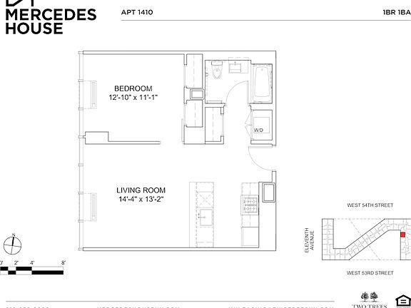 2nd image of 550 W 54th St APT 1410