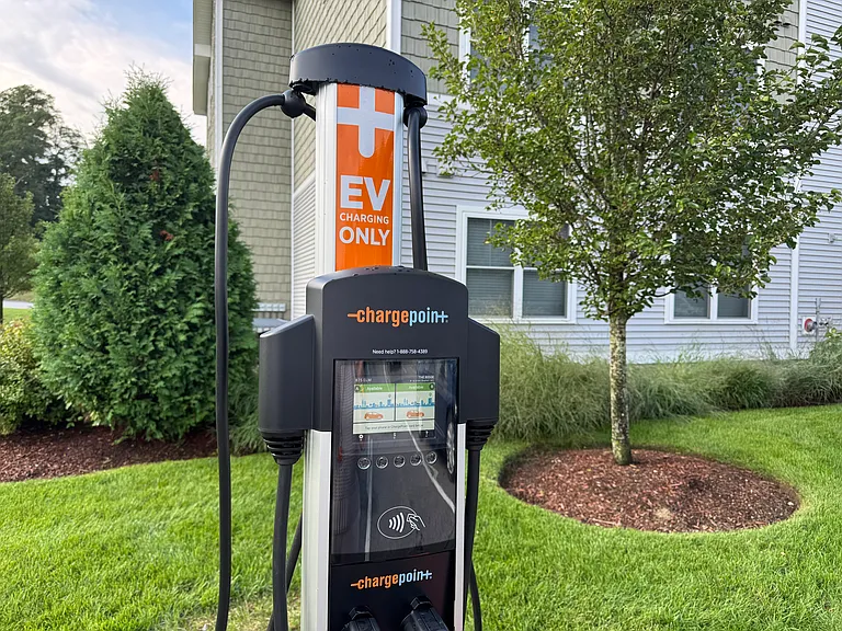 EV Charging stations available to residents of The Ridge at Eastern Trails in Milford, NH