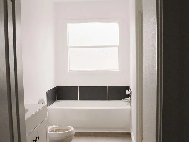 Full view of the master bathroom