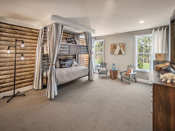 Camp-inspired secondary bedroom perfect for grandchildren