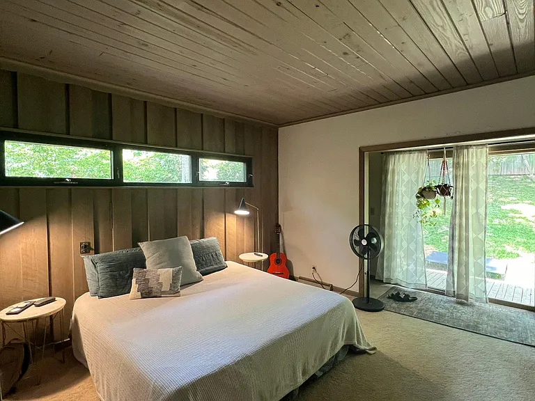 Master bedroom with full bathroom.