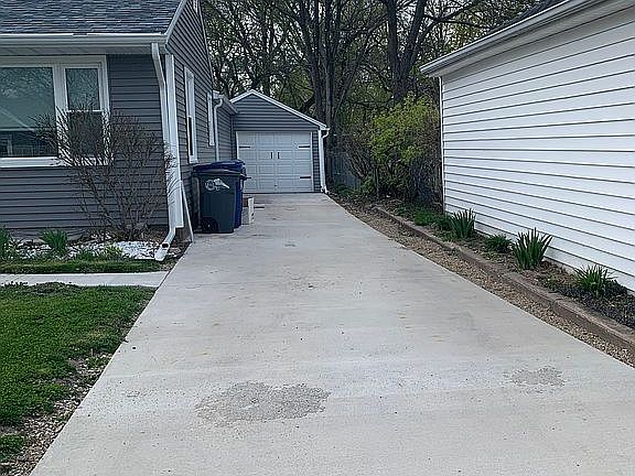 New paved long driveway 