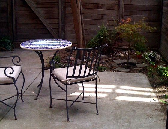 private patio and garden
