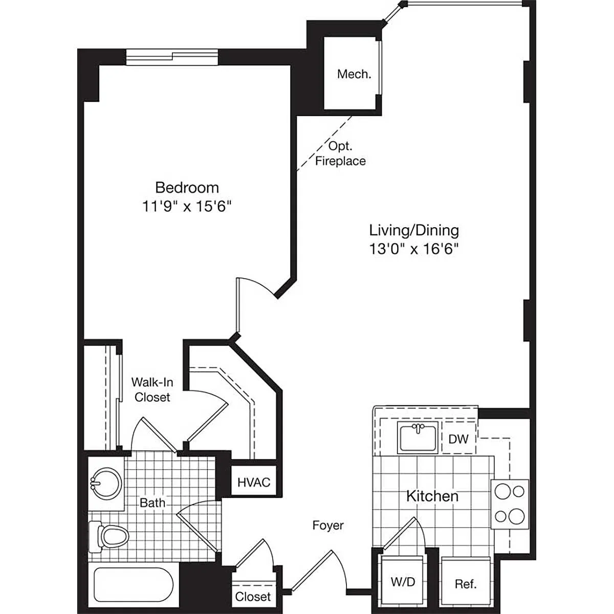 Floor plan 740sf-b