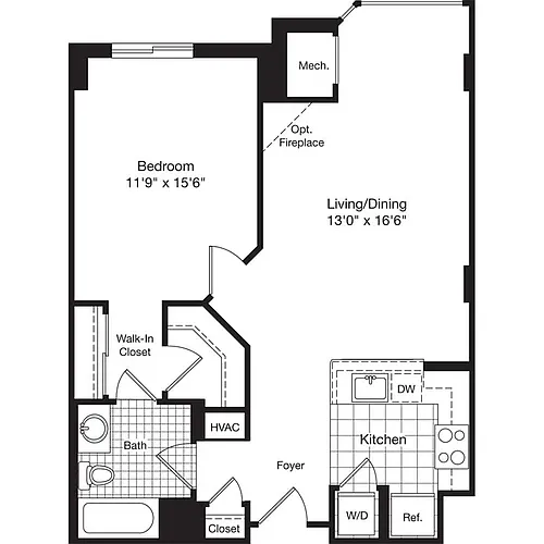 Floor plan 740sf-b