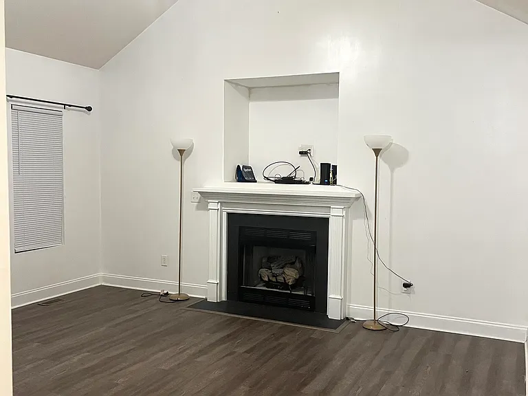 Living room with fireplace