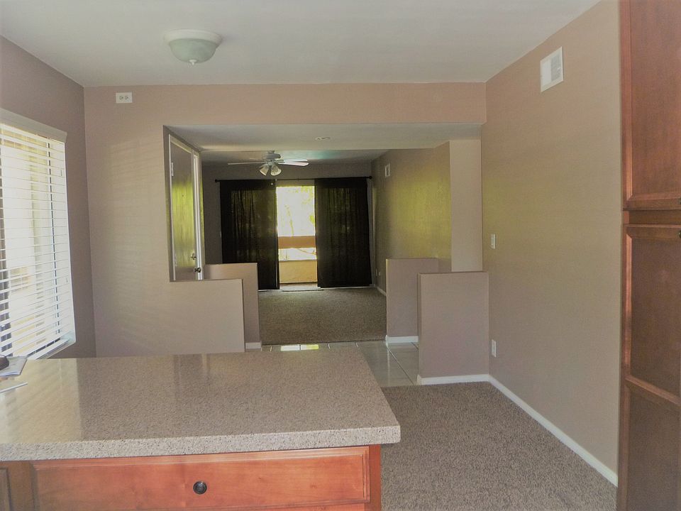 View from Kitchen to dining and living areas